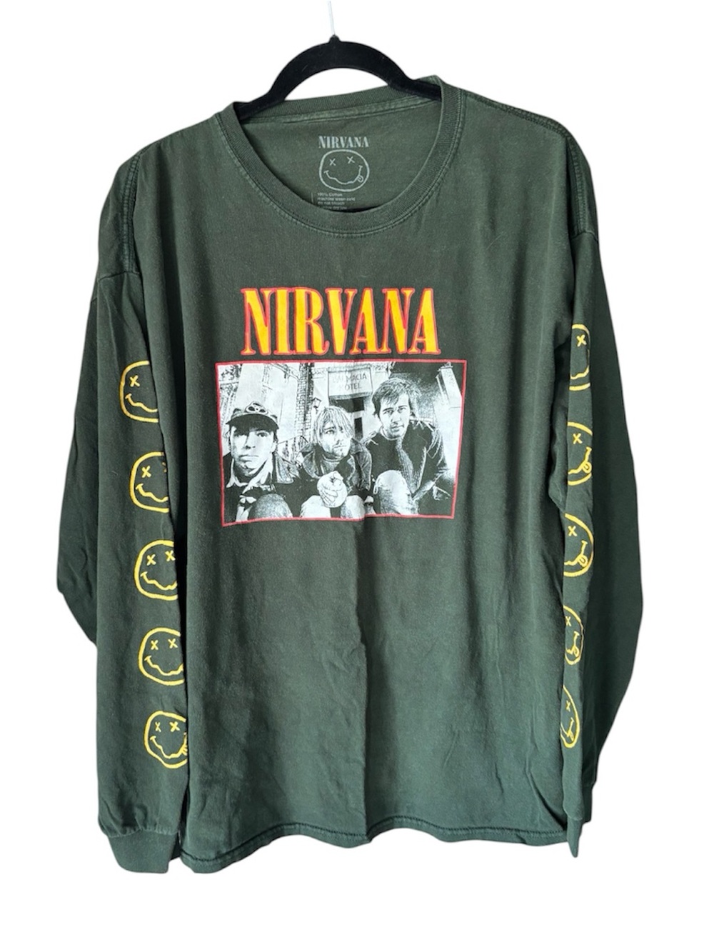 5/$25 Nirvana Graphic Long Sleeve Band Tee Size XL